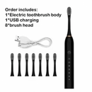 ✨ Escova Elétrica Sônica IPX7 42.000VPM 🦷💦 Recarregável + 8 Refis Poderosos! 🔥
